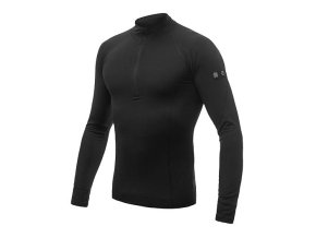 triko dlouhé pánské SENSOR MERINO ACTIVE zip černé (Velikost L)