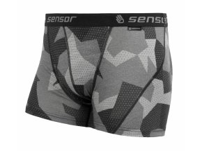 boxerky SENSOR MERINO IMPRESS camo/černé (Velikost L)