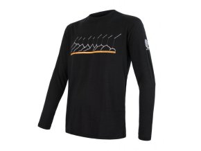 triko dlouhé pánské SENSOR MERINO AIR PT černé RJ (Velikost L)