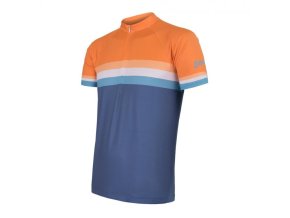 dres krátký pánský SENSOR SUMMER STRIPE modro/oranžový (Velikost L)