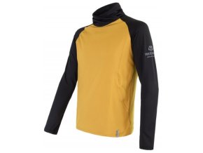 mikina pánská SENSOR COOLMAX THERMO mustard/černá