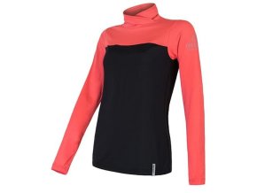 mikina dámská SENSOR COOLMAX THERMO černo/korálová (Velikost L)
