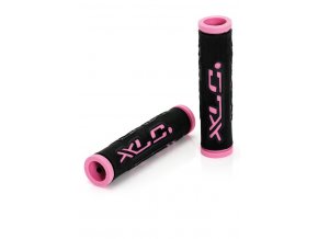Gripy XLC Dual Colour 125mm černo/růžové