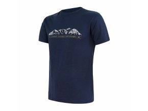 triko krátké pánské SENSOR MERINO ACTIVE PT MOUNTAINS deep blue (Velikost L)