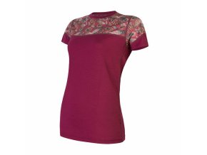 triko krátké dámské SENSOR MERINO IMPRESS lillfeather