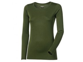 triko dlouhé dámské Progress ORIGINAL merino khaki melír (Velikost L)