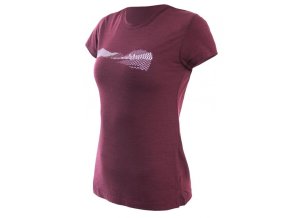 triko krátké dámské SENSOR MERINO AIR PT HILLS vínové (Velikost L)