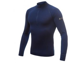triko dlouhé pánské SENSOR MERINO ACTIVE zip tmavě modré (Velikost M)