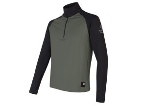 mikina pánská SENSOR COOLMAX THERMO zip olivová/černá