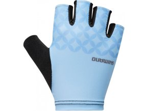 rukavice cyklistické dámské Shimano SUMIRE světle modré (Velikost L)