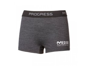 kalhotky dámské Progress MW SKNZ merino boxerky šedý melír (Velikost L)