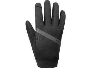 rukavice cyklistické unisex Shimano WIND CONTROL černé (Velikost L)