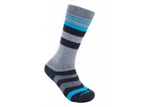 ponožky SENSOR SLOPE MERINO šedá/černá/tyrkys