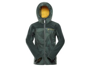 bunda dětská ALPINE PRO HOORO softshellová zelená (Velikost 104/110)