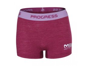 kalhotky dámské Progress SKNZ merino boxerky vínový melír