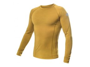 triko dlouhé pánské SENSOR MERINO AIR mustard (Velikost L)
