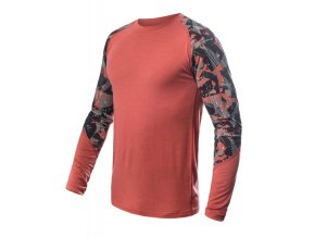 triko dlouhé pánské SENSOR MERINO IMPRESS terracotta/rush (Velikost L)