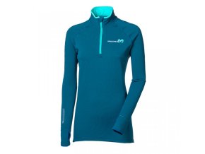 mikina dámská Progress TISPA ZIP MERINO petrol (Velikost L)