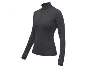 triko dlouhé dámské SENSOR MERINO BOLD rolák antracitové