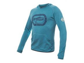 mikina pánská SENSOR MERINO UPPER OUTDOORS s kapucí modrá (Velikost L)
