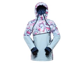 bunda dámská ALPINE PRO OMEQA s membránou PTX modrá