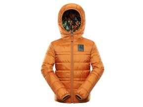 bunda dětská oboustranná ALPINE PRO EROMO HI-THERM hnědá (Velikost 104/110)