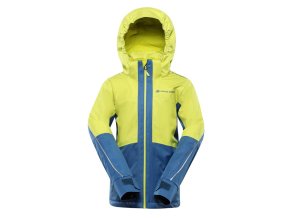 bunda dětská lyžařská ALPINE PRO REAMO s membránou PTX zelená (Velikost 104/110)