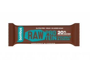 tyčinka Bombus Raw Protein 20% 50g kokos+kakao