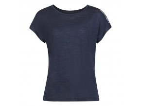 triko krátké dámské Progress PAPAROA merino tm. modrý melír (Velikost M)