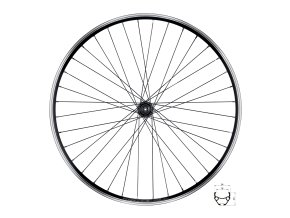 kolo zadní FORCE CLASSIC 622x19 "V" FHTX500 36d