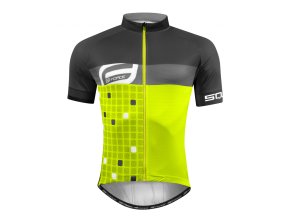 force dres square kratky rukavfluo sedy www.cyklotech.sk