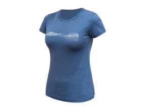 triko krátké dámské SENSOR MERINO AIR HILLS riviera blue