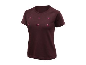 triko krátké dámské SENSOR MERINO BLEND TYPO port red