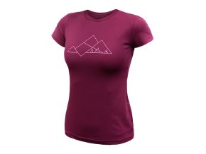 triko krátké dámské SENSOR COOLMAX TECH GEO MOUNTAINS lilla