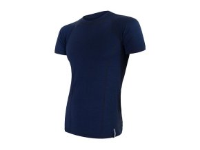 triko krátké pánské SENSOR MERINO DOUBLE FACE tm. modré (Velikost L)