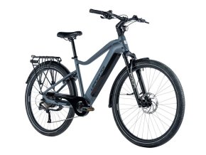LEADER FOX SANDY PÁNSKÁ 28", ZADNÍ MOTOR, M:2024-3 LEADER FOX E-BIKE 28" SANDY GENT 19"-2, BLACK MATT/GREEN+GREY (REAR MOTOR), vel. 19"