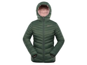 bunda dámská ALPINE PRO EROMA oboustranná zelená (Velikost L)