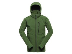 bunda pánská ALPINE PRO HOOR softshellová zelená (Velikost L)
