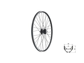 KELLYS Zapletené kolo přední KLS DRAFT Dynamo V-brake, 28/29", black