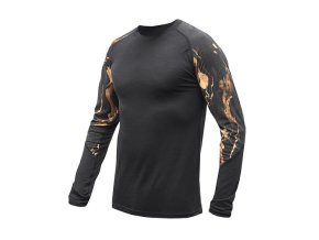 triko dlouhé pánské SENSOR MERINO IMPRESS černé/cosmos (Velikost L)