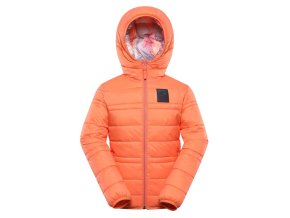 bunda dětská ALPINE PRO DOUWO HI-THERM oboustranná oranžová (Velikost 104-110)