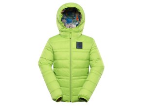 bunda dětská ALPINE PRO DOUWO HI-THERM oboustranná zelená (Velikost 104-110)