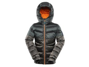 bunda dětská ALPINE PRO GROLLO HI-THERM s impregnací zemitá