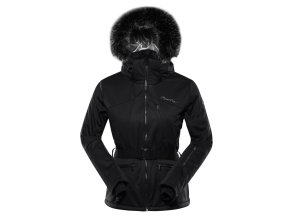 bunda dámská ALPINE PRO DOWELA softshellová s membránou černá (Velikost L)