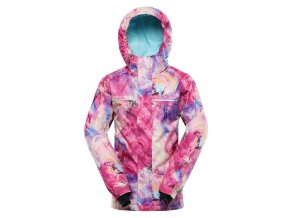 bunda dětská ALPINE PRO KIWERO s membránou PTX růžová (Velikost 104-110)