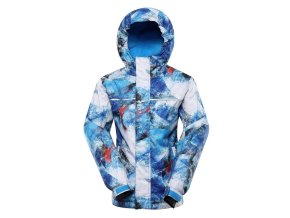 bunda dětská ALPINE PRO KIWERO s membránou PTX modrá (Velikost 104-110)