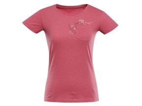 triko dámské krátké ALPINE PRO BOLENA 2 růžové (Velikost L)
