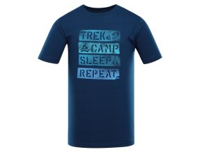 triko pánské krátké ALPINE PRO BOLEN 2 s COOL DRY modré (Velikost M)