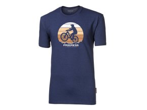 triko krátké pánské Progress BARBAR BIKER s bambusem tm.modrá (Velikost XXL)