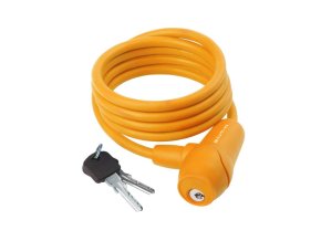 zámek  M-Wave 8x1500mm silikonový oranžový